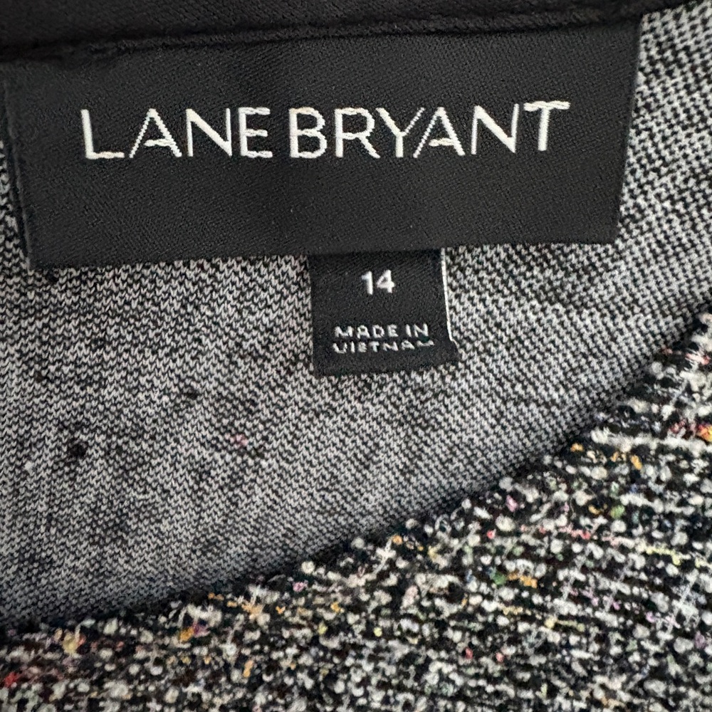 Lane Bryant Tweed Knit Belted Midi Dress 14 - Picture 2 of 8